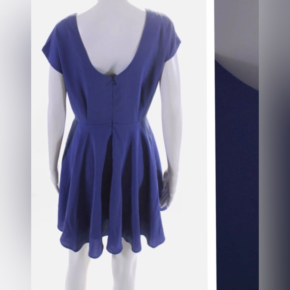 BLAQUE LABEL PERIWINKLE BLUE A LIST SHORT SLEEVE DRESS LARGE - Picture 4 of 4